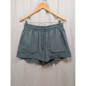 Avia women's size 8 recycled polyester shorts cuffed shorts sage green gray V1